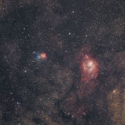 Lagunennebel M8 und Trifidnebel M20 vom 22.07.2023